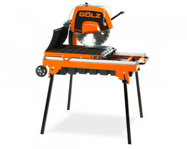 Steintrennmaschine Gölz MS400 mit eingebautem Sägeblatt